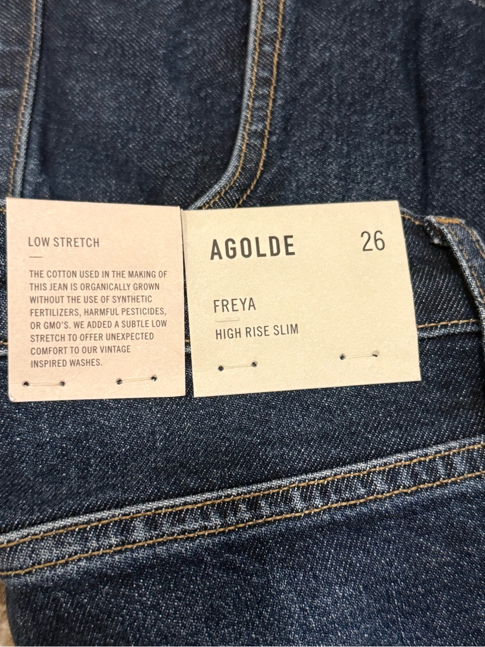 Agolde Freya High Rise Slim Jeans - Dark Indigo Wash